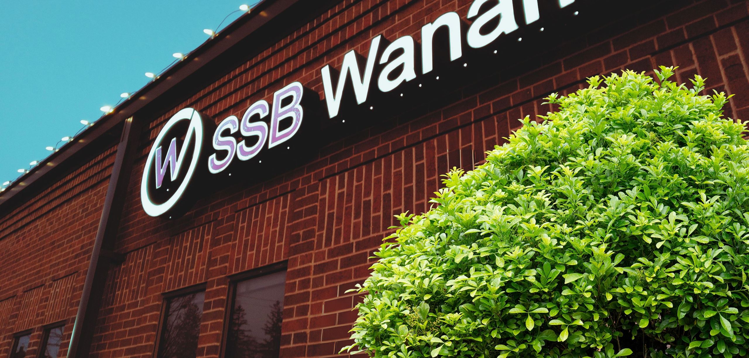 SSB Wanamingo sign on a brick building